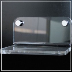 Mensola da bagno in plexiglass trasparente