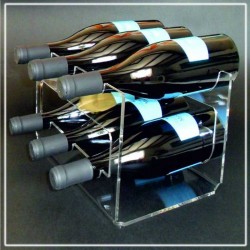 Mini cantinetta vini in plexiglass forma U